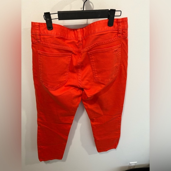 ⭐️ NWT- TORY BURCH ALEXA CROPPED SKINNY JEAN IN POPPY RED- size 30 - Picture 11 of 15